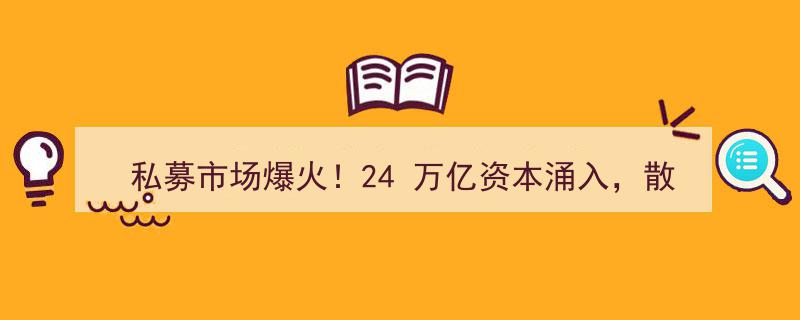 私募市场爆火,24万亿资本涌入，散户投资机遇与风险并行解析"/