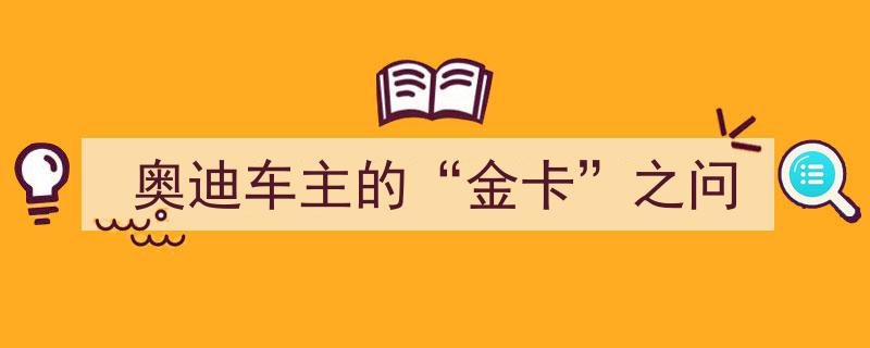 奥迪车主“金卡”之谜,解码尊享服务背后的价值与困惑"/