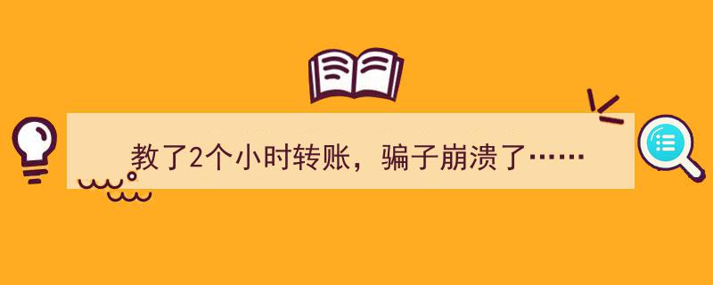 教了2小时转账技巧，骗子操作失败崩溃现场！"/