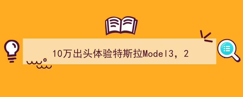 10万预算内深度体验特斯拉Model