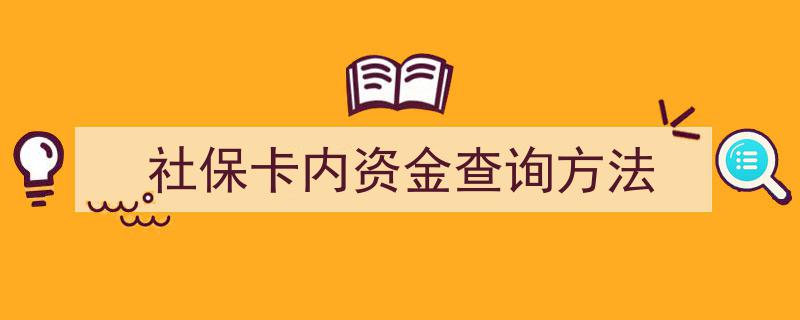 轻松掌握社保卡内资金查询全攻略"/