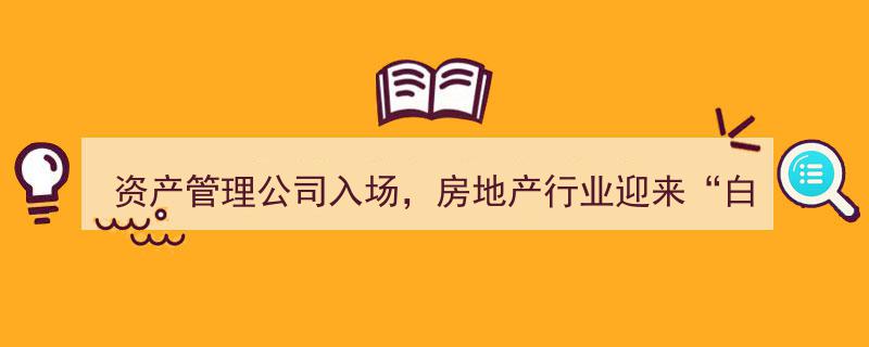 资产管理公司助力复苏，房地产行业拥抱“白衣骑士”新篇章"/
