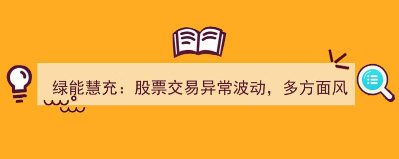 绿能慧充股票交易异常波动,多角度风险预警，投资者需谨慎应对"/