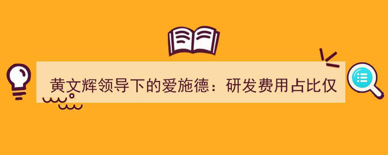 黄文辉执掌爱施德,研发投入微乎其微，2024年业绩遭遇营收利润双降困境"/