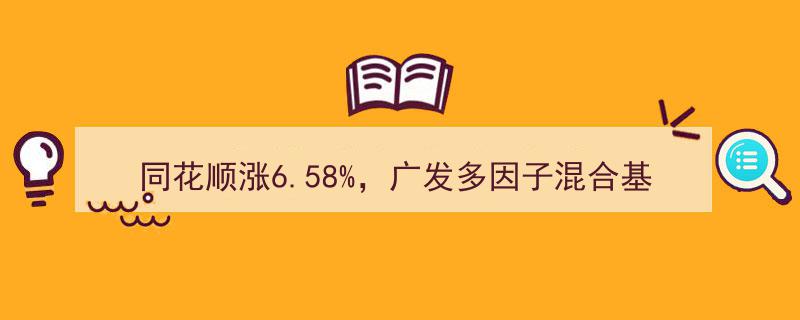 同花顺股价上涨6.58%，广发多因子混合基金重仓布局该潜力股"/