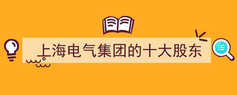 揭秘上海电气集团,十大股东阵容及影响力分析"/