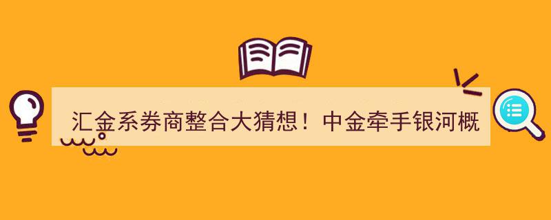 汇金系券商整合猜想升级,中金携手银河，联手概率几何？"/