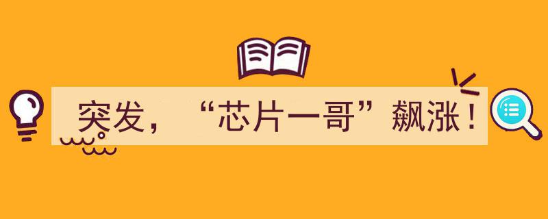 突发！芯片巨头股价飙涨，行业“一哥”地位稳固再升级！"/