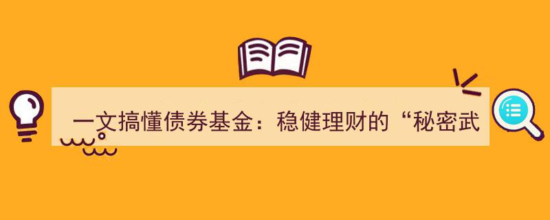 一文搞懂债券基金,揭秘稳健理财的“秘密武器”"/
