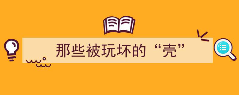 那些被玩坏的“壳”,揭秘现代社会的“外壳”困境"/