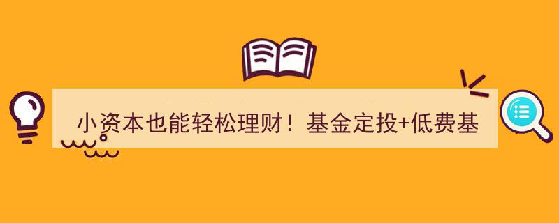 小资本理财新招,基金定投，低费率基金稳赚不赔的理财秘籍"/