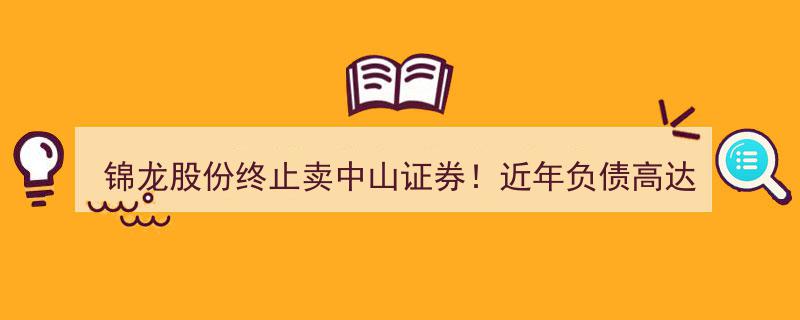 锦龙股份终止中山证券出售计划,近年负债近190亿，转型困境凸显，风险警报升级！"/