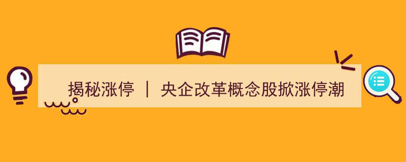 揭秘涨停秘籍,央企改革概念股引领市场涨停潮"/