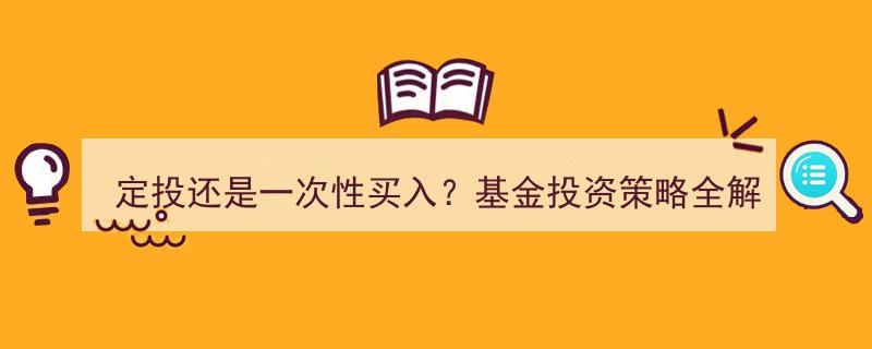 基金投资策略深度解析,定投还是一次性买入，如何抉择？"/