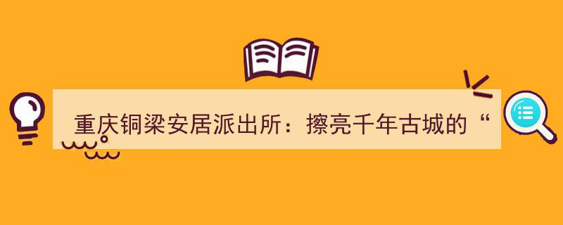 重庆铜梁安居派出所,守护千年古城，铸就“平安名片”辉煌"/