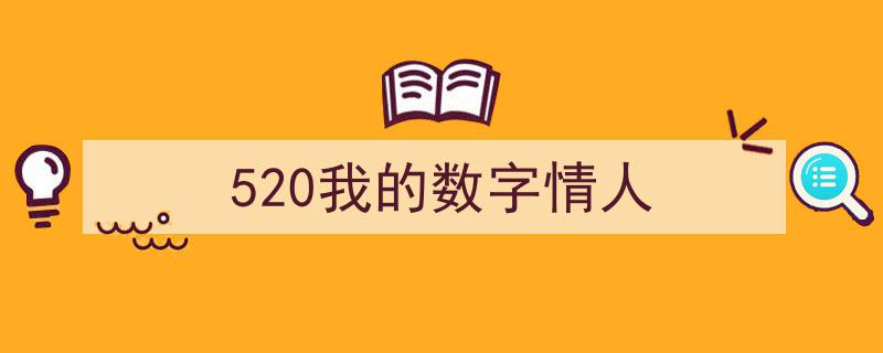520专属,我的数字情人，爱在数字的浪漫邂逅"/
