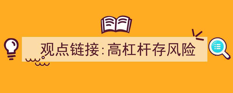 观点链接,高杠杆投资背后的风险解析与防范策略"/