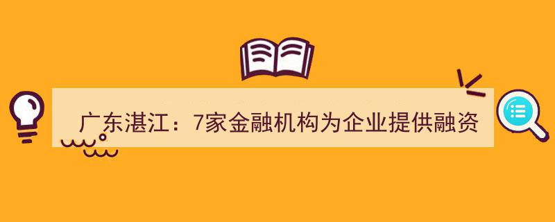 广东湛江,7家金融机构联手助力企业，融资总额达1142.40亿元创新高"/