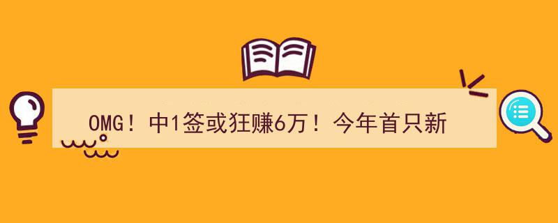 OMG！中1签狂赚6万！今年首只新股大肉签惊喜来袭！"/