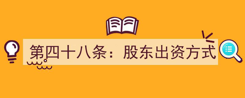 第四十八条解析,股东出资方式的合规与要点"/