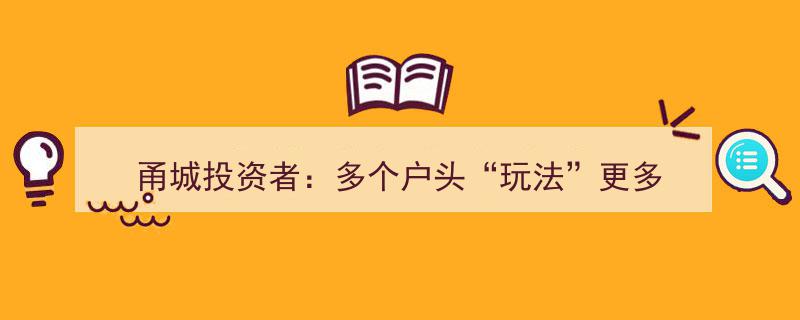 甬城投资者热衷“多户头”策略，投资“玩法”更加多样化"/