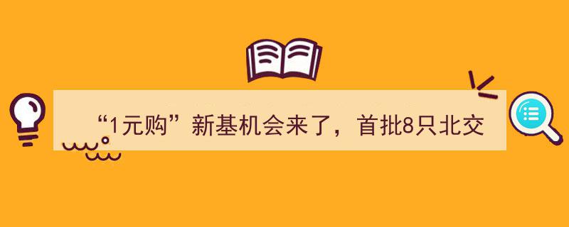 “1元购新基热潮来袭！首批8只北交所主题基金周五开售，资深基金经理领衔，投资攻略一文揭秘”"/