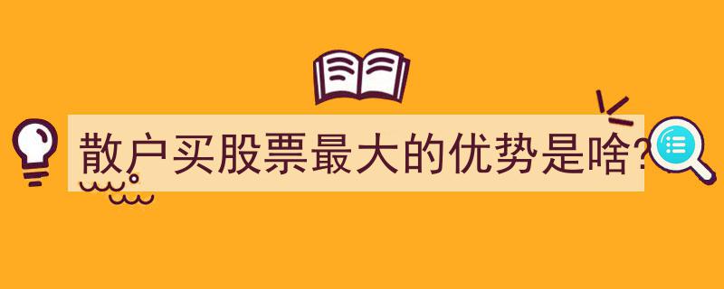 散户买股票的制胜法宝,揭秘散户投资者的最大优势"/