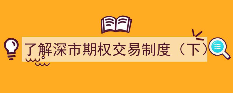 深市期权交易制度详解（下）,全面解读规则与策略"/