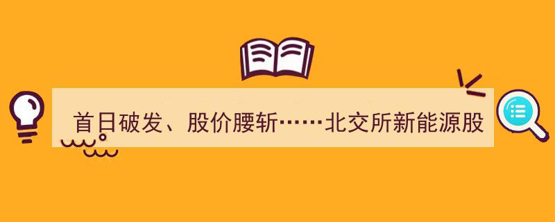 北交所新能源股首日破发股价腰斩,为何遭遇“水土不服”？"/