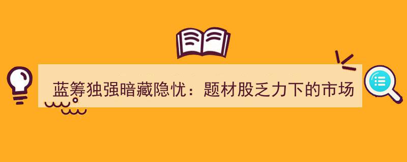 蓝筹独强暗流涌动,题材股疲软揭示市场风险与中期前景展望"/