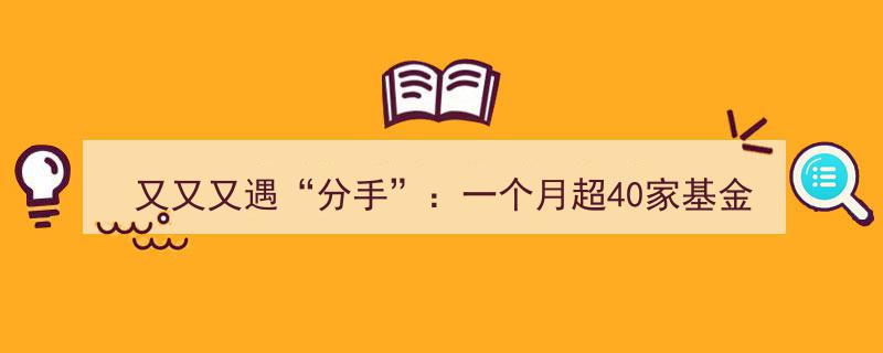 “又又又遇分手潮！一个月内40家基金公司弃民商基金”"/