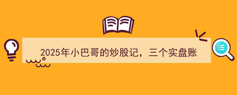 2025年小巴哥炒股日记,三账户实盘追踪，年终收益大揭秘！"/