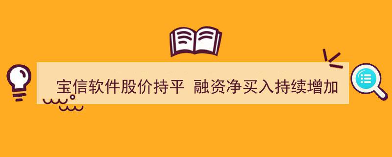 宝信软件股价稳定如初，融资净买入量稳步攀升彰显市场信心"/