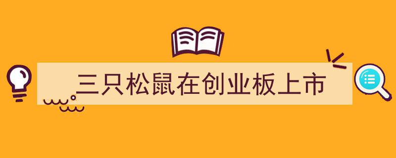 三只松鼠华丽登陆创业板,打造休闲食品新势力"/