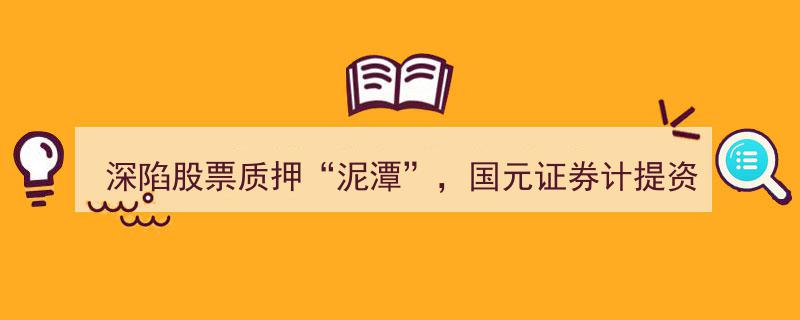 国元证券深陷股票质押“泥潭”，资产减值计提“一年更比一年多”"/