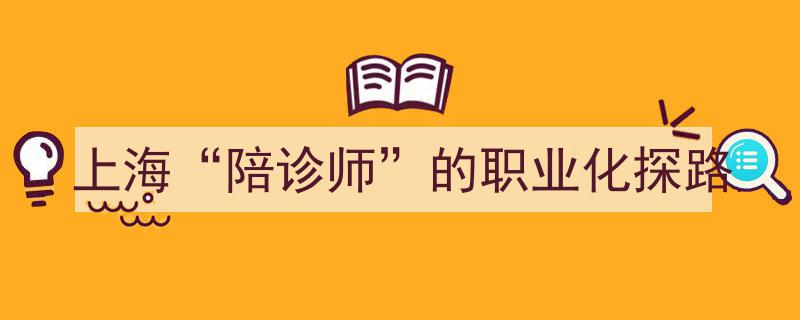 上海“陪诊师”,职业化发展探路新篇章"/