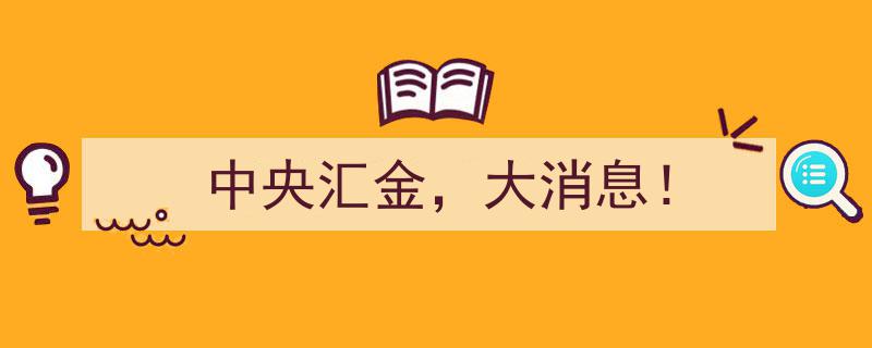 中央汇金大动作！重磅消息震撼市场！"/
