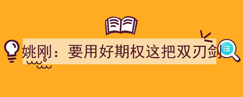 姚刚强调,精准把握期权运用，警惕双刃剑风险"/