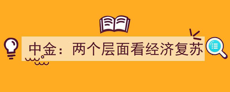 中金解读,从供需两端视角洞察经济复苏态势"/