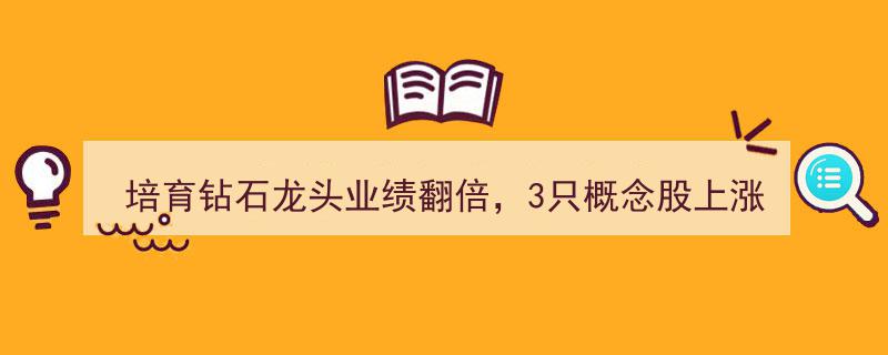 培育钻石龙头业绩翻倍，三大概念股股价飙升，上涨潜力达20%以上"/