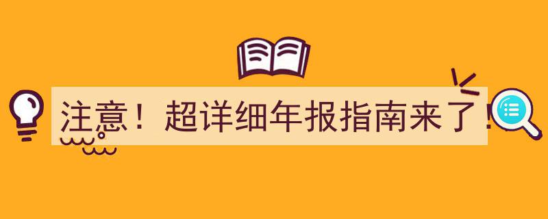注意！超详细年报指南来了,全方位解读企业年度报告必备攻略！"/