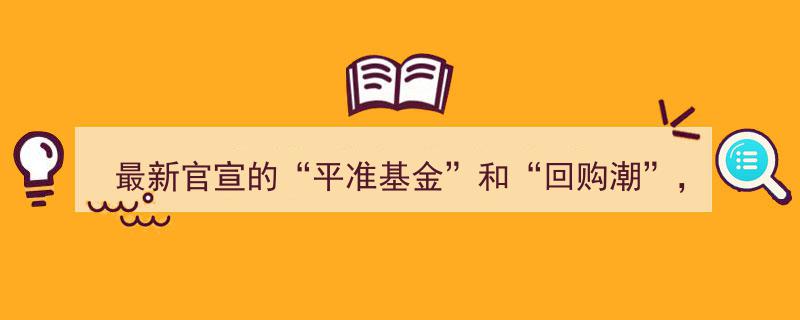 最新官宣“平准基金”与回购潮,揭秘其在救市中的关键作用"/