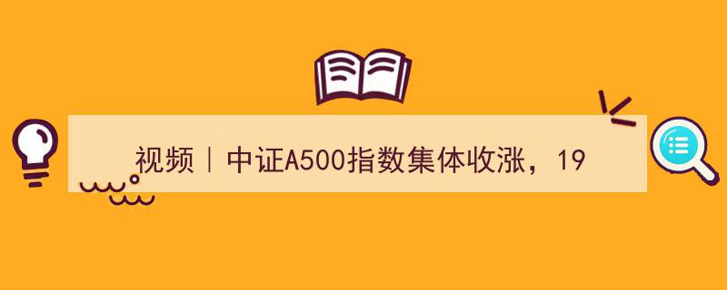 视频揭秘,中证A500指数集体飘红，19只ETF产品估值突破1元大关"/