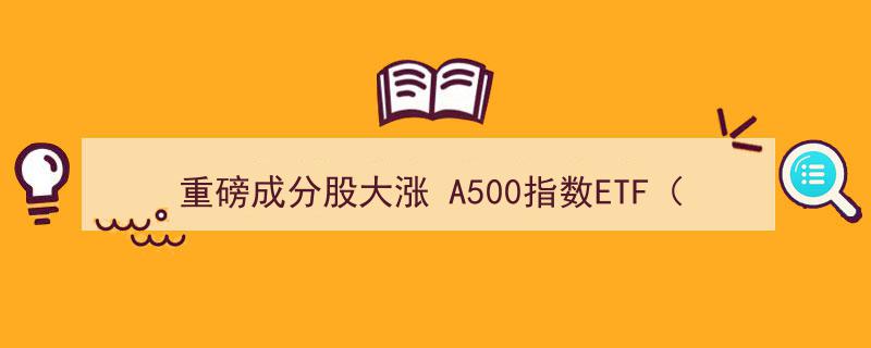 重磅成分股爆发，A500指数ETF（159351）强势两连阳，今日净申购量超2400万份创佳绩"/