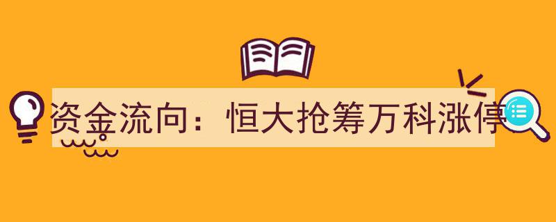 资金涌动,恒大集团抢筹万科，股价涨停引发市场关注"/