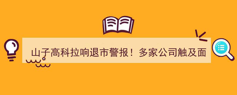 山子高科拉响退市警报！多家企业触达面值市值退市“红线”引发行业动荡"/
