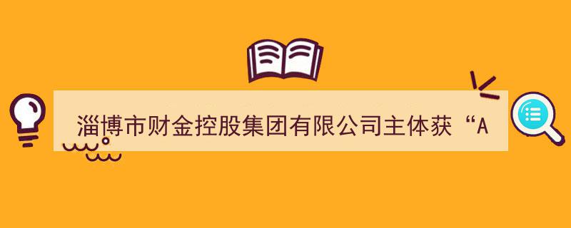 淄博市财金控股集团有限公司荣膺“AA”评级，主体信用实力再上新台阶"/