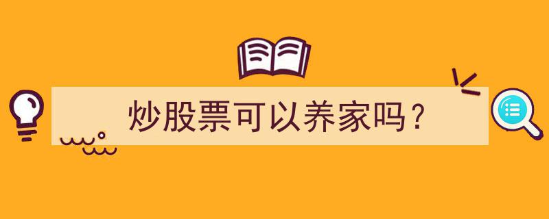 炒股票,真的能成为养家糊口的主要途径吗？"/