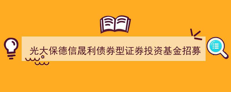 光大保德信晟利债券型基金招募说明书摘要更新版解析"/