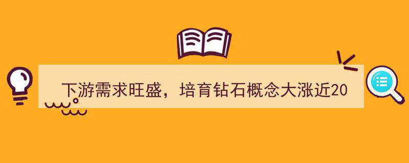 下游需求火爆驱动，培育钻石概念股飙升近20%,产业前景光明，五只股票受资金青睐"/